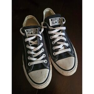 Converse Chuck Taylor All Star Low Top Black Canvas Sneakers M9166 Men 6 Women 8